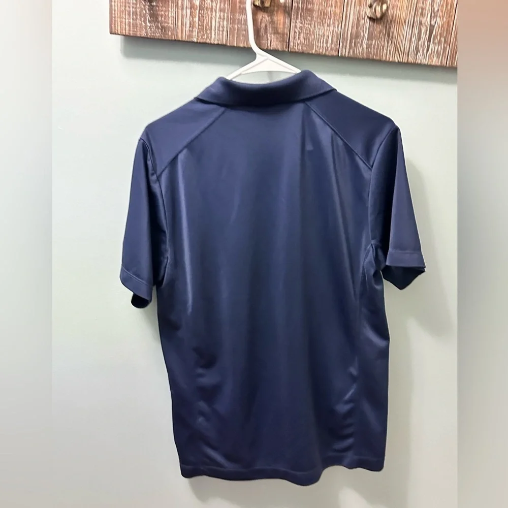 Nike Golf Polo Shirt Mens Small Blue Button Tour Performance Dri Fit Athletic